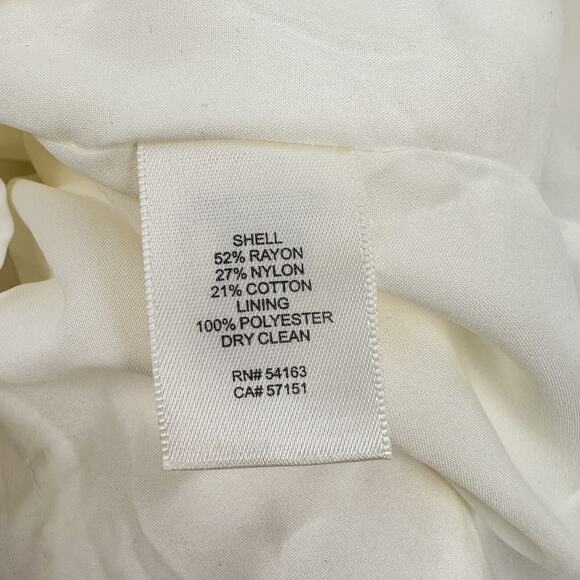 Eliza J White Lace Dress Size 4 Illusion Sheath Ivory Knee Length Graduation New - Picture 11 of 16